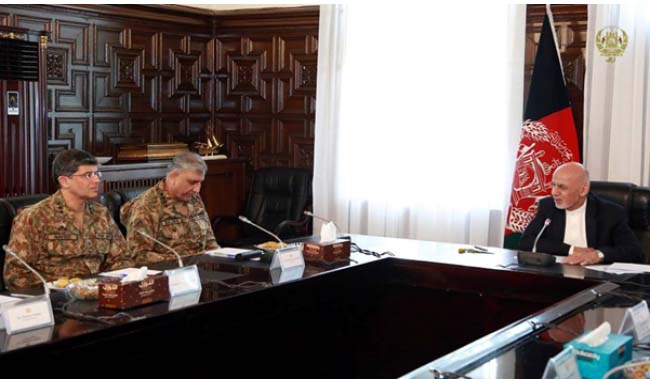 Ghani Meets with Bajwa, Discusses a Range of Issues